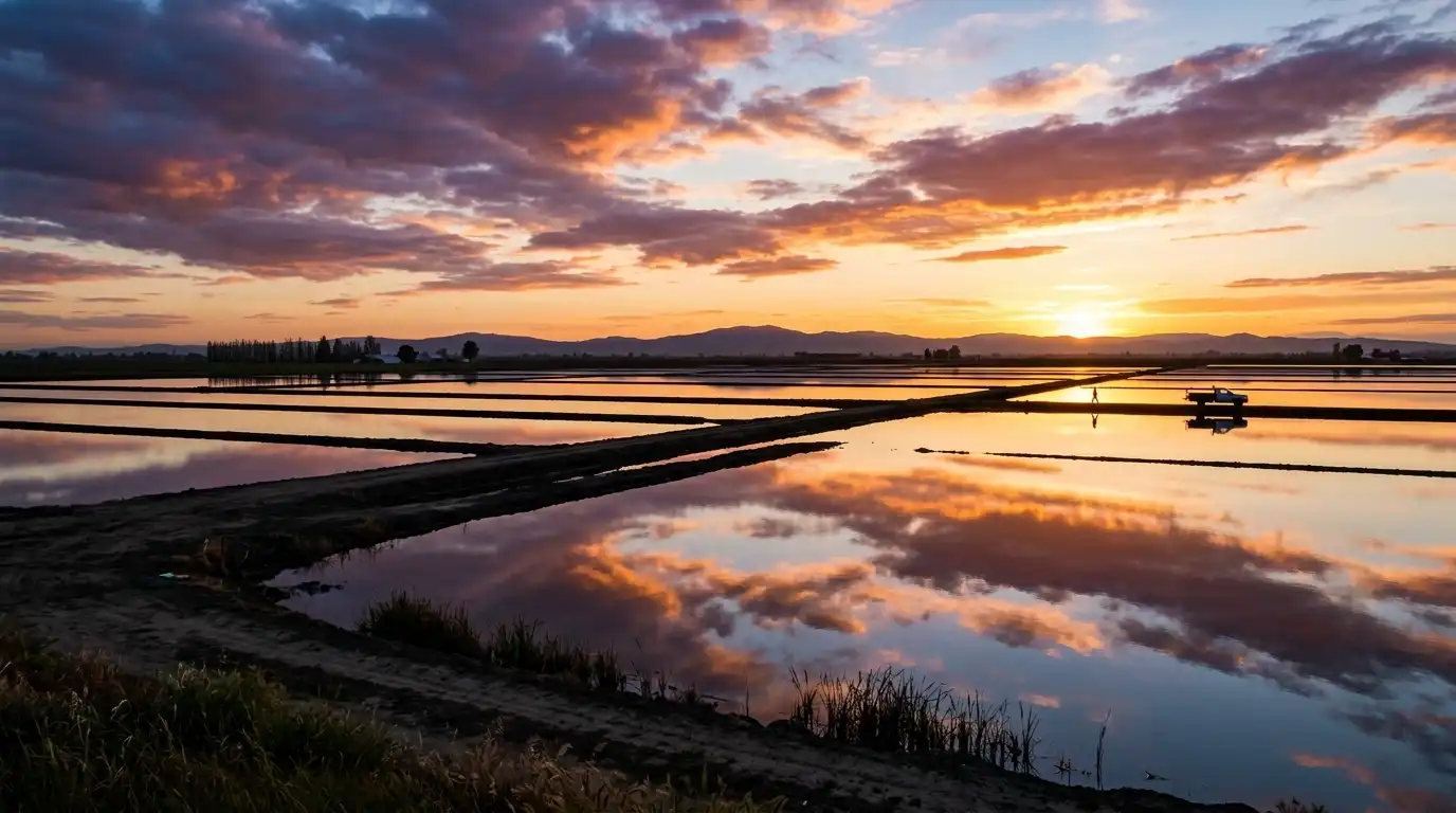 Rice fields in Glenn County